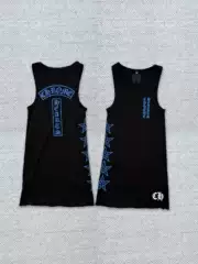 [C Family Ready Stock Correct Version] 25Ss Summer Crow Vest Five-Star Printed Threaded Slim Vest Dress for Women