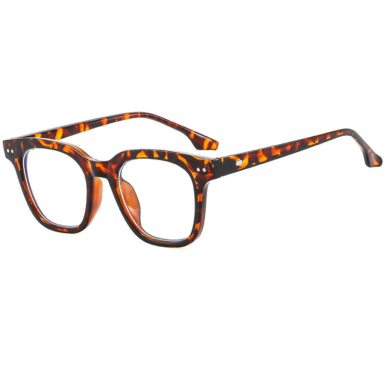 2022 new fashion box student anti-blue light glasses frame artistic plain glasses Net red tide rice nail glasses frame