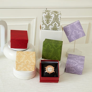 Ready-Made Watch Jewelry Packaging Box, Exquisite Heaven and Earth Cover Birthday Gift Box, Bow Jewelry Storage Packaging Gift Box