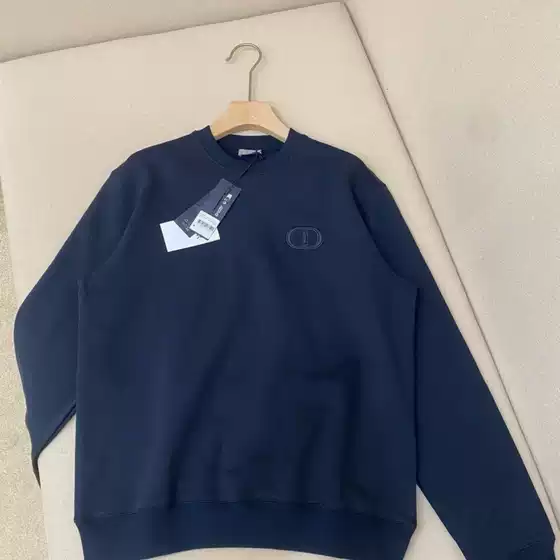 Spring, Autumn, and Winter Trendy Brand New Embroidered Thick Letter Sweatshirt for Men, Round Neck Casual Top, Long Sleeve Versatile, Free Shipping