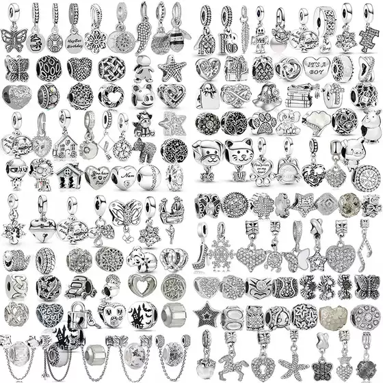 L Silver Charm Jewelry Panjia Duola Silver DIY Jewelry Accessories Factory Supply Lph07