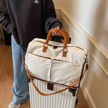 Simple Portable Luggage Bag, Expandable Travel Bag, Large-Capacity Sports Bag, Women's Casual Short-Distance Cross-Body Travel Bag, Men's