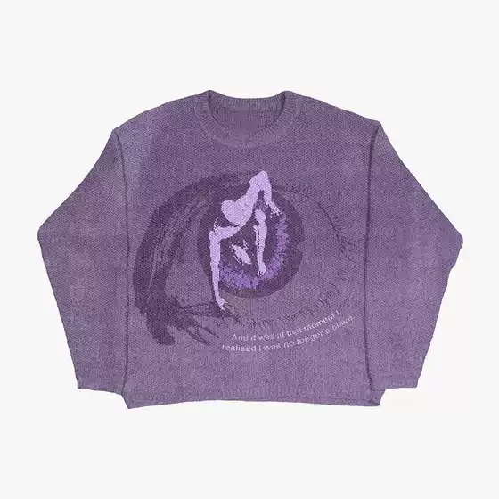 Factory Direct Sales European and American Cross-Border Autumn and Winter Trendy Brand Retro Graffiti Print High Street Men's and Women's Fashion Sweatshirts and Sweaters