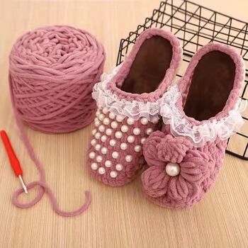 Factory wholesale ice thread coarse wool single diy knitting wool ball hook crochet slippers wool ball