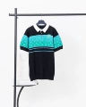 Donkey home (jacquard sleeve polo shirt green)
