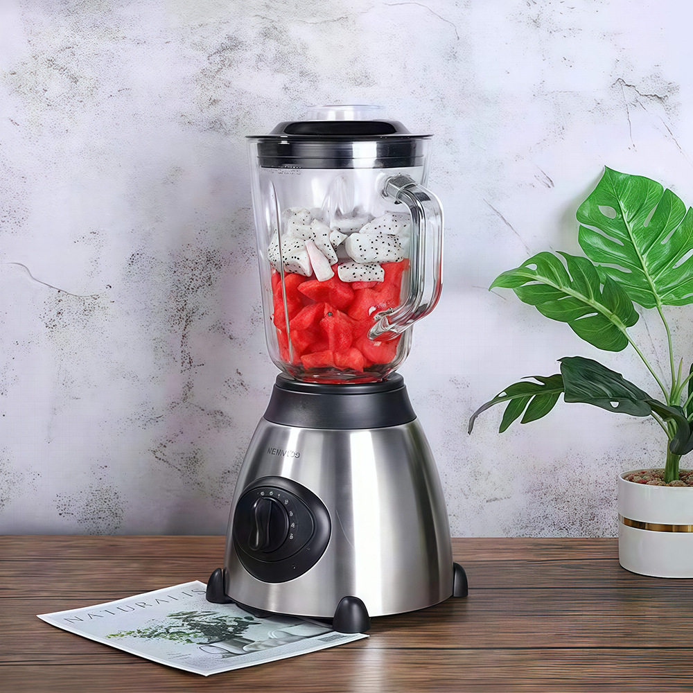 Stainless Steel Blender with Thickened High-Speed Glass Blender Juicer Direct from Manufacturer Supports Omeins Style Cross-Border