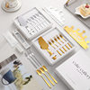 Stainless Steel Cake Cutlery Set Dessert Spoon Salad Fork Fruit Fork Baking Utensils Birthday Gift