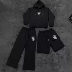 European and American Ins Wholesale Personalized Embroidered Sweatshirt Sweatpants Shorts Suit Hoodie Retro Jacket Street Trendy Y2K