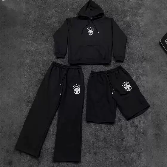 European and American Ins Wholesale Personalized Embroidered Sweatshirt Sweatpants Shorts Suit Hoodie Retro Jacket Street Trendy Y2K