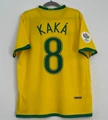 2006 brazil home jersey #8 kaka + patch