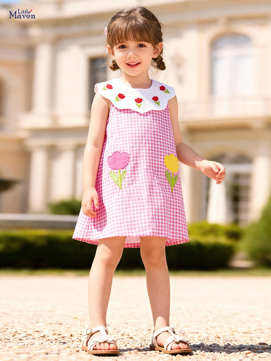 Girls' Slip Dress, Cute Sleeveless Kids' Dress, Stylish Summer Kids' Dress