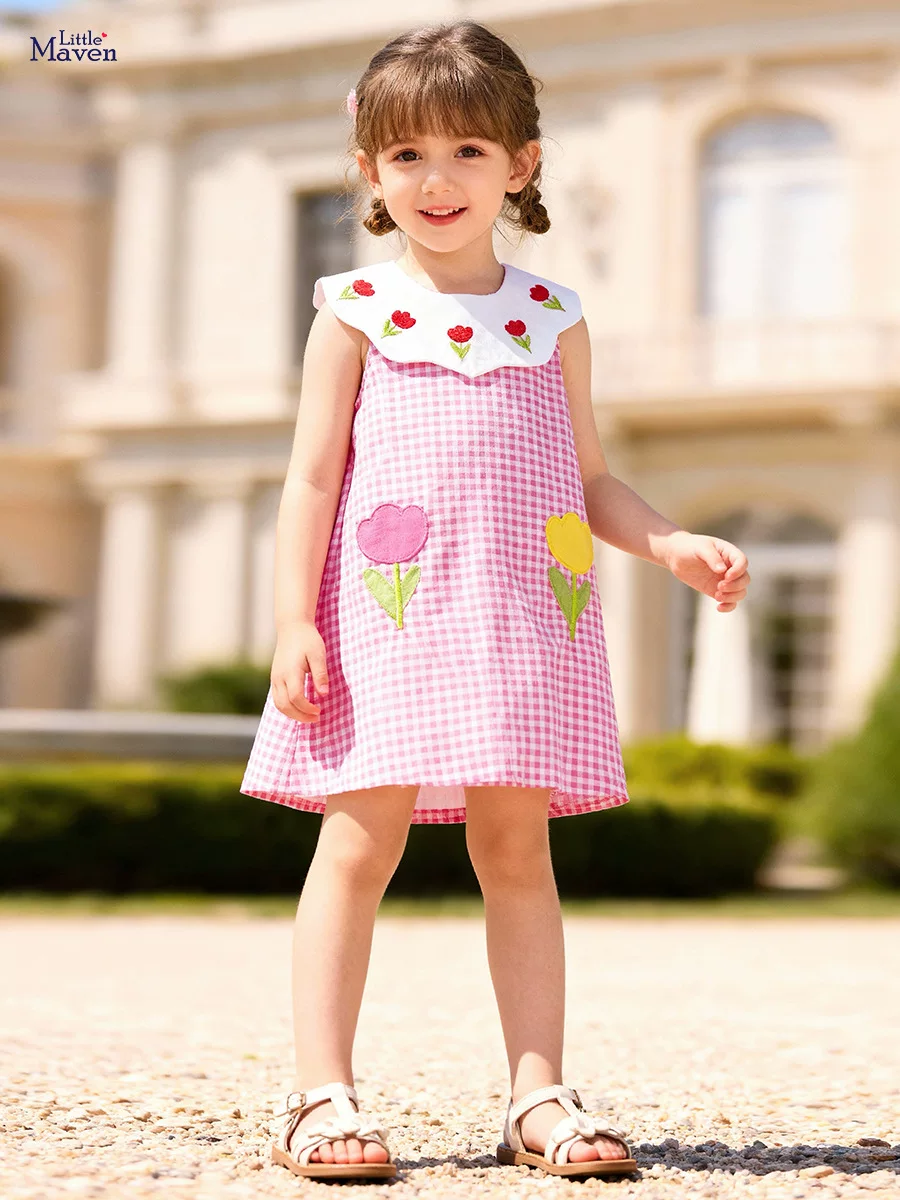 Girls' Slip Dress, Cute Sleeveless Kids' Dress, Stylish Summer Kids' Dress