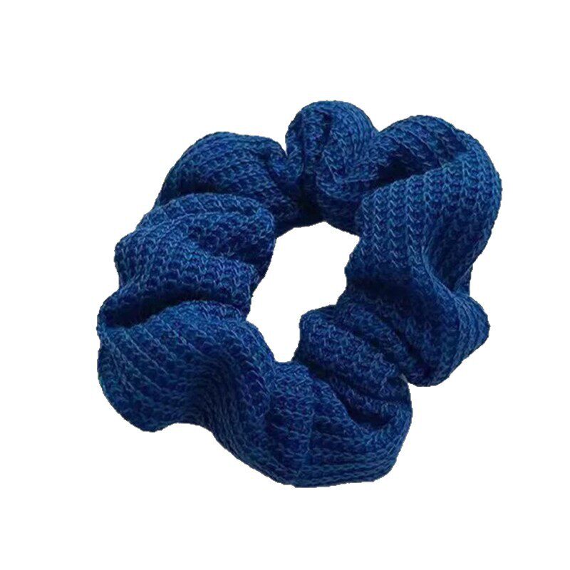 Tan Songyun's Klein Blue Knitted Scrunchie for Women 2025 New Korean Style Bun Hair Tie Hair Accessory