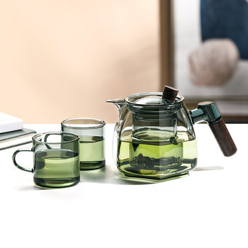 Glass Teapot household high temperature resistant teapot electric ceramic stove suit flower tea filter tea separation flower teapot