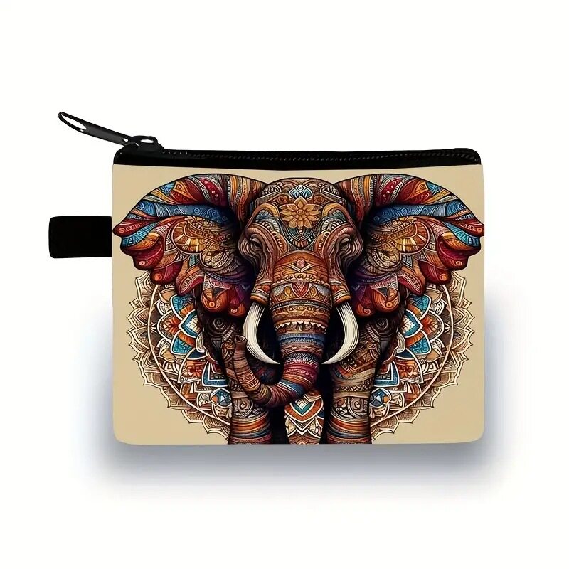 Retro Bohemian Style Women's Mini Coin Purse Zipper Bag Storage Bag Portable Personalized Card Holder Key Bag