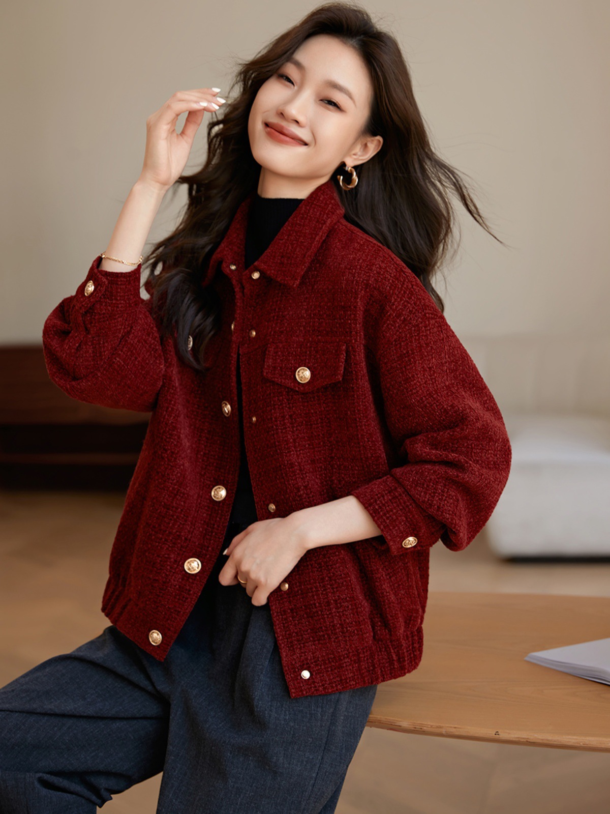 (Mới) Mã K2613 Giá 990K: Áo Khoác Nữ Qityre Hàng Mùa Xuân Thu Đông Phục Cổ Cổ Điển Dày Ấm Thời Trang Nữ Chất Liệu G03 Sản Phẩm Mới, (Miễn Phí Vận Chuyển Toàn Quốc).