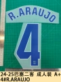 24-25 Barcelona Away Adult A+ 4#R.ARAUJO