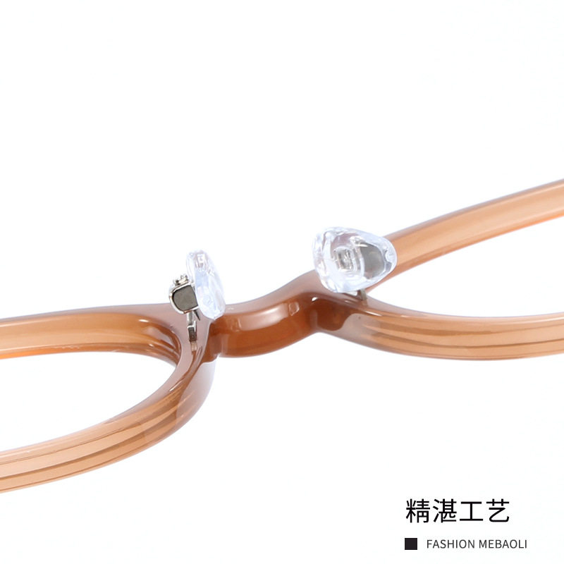 TR90 Pin Small Oval Japanese and Korean Style Mirror Frame Retro Artistic Flat Light Eye Frame Myopia Lens Frame