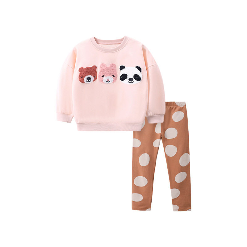 Custom-made Long-sleeve Girls' Hoodie Set, Autumn Kids' Outfit