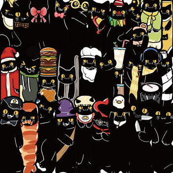 30 cartoon black cat cat gas bookmarks simple hand account decoration wholesale cross-border new cute cardboard bookmarks