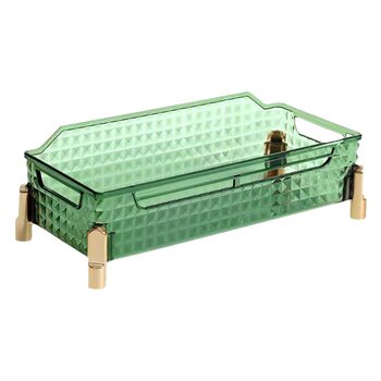 Storage Box, Storage Container, Desktop Diamond-Patterned Cosmetic Storage Basket, Jewelry Snack Storage Bin, Dressing Table