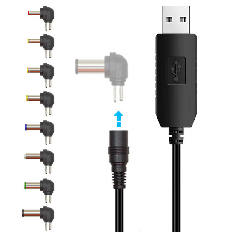5V to 9V12V boost line router sugar audio DC charging line elbow car multi-function usb power cord