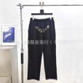 Pants-861 black full of diamonds