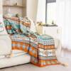 Vintage Bohemian Sofa Blanket Office Nap Thickened Knitted Air Conditioning Blanket Single Shawl Bed Flag Warm