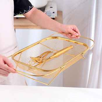 Kitchen stainless steel retractable mesh basket multi-purpose sink drain basket storage rack fruit and vegetable basket bowl chopsticks storage filter basket