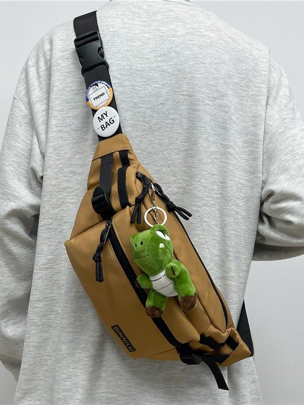 New Simple Chest Bag Men's Casual Trendy Sports Student Shoulder Bag All-match Crossbody Bag Women's Mobile Phone Men's Waist Bag