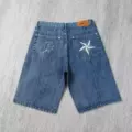 Dark blue denim shorts