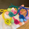 High Stretch Knot Hair Loop Candy Color Girl's Paytail Hair Rope Sweet Ball Hair Rope Cute Rubber Tendon Hair Accessories