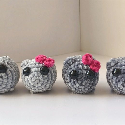 Sad Hamster Crochet Cross-Border Hot Product Sad Hamster Crochet Doll with Music and Keychain