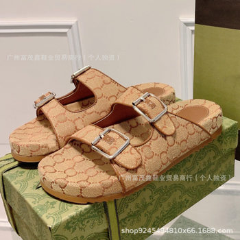 European Cross-Border Export Large Size g Home Slippers 2025 Summer New Flats Casual Outer Wear Daily Beach Women
