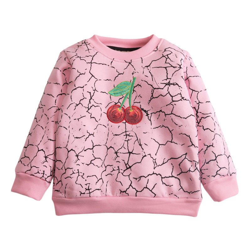 Haut doublé polaire fille hiver et automne, sweat à capuche enfant coton manche longue