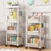 Trolley Storage Rack Bedroom Snacks Floor Multi-layer Living Room Storage Bookshelf Mobile Kitchen Vegetable Basket Storage