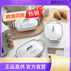 Baking Pan with Lid Cheese Baked Rice Bowl Ceramic Double-Eared Baking Bowl Microwave Oven Plate Rectangular Household Dish Plate