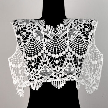 V-neck milk silk large water-soluble collar lace embroidery white embroidery embroidery women's accessories factory direct sales