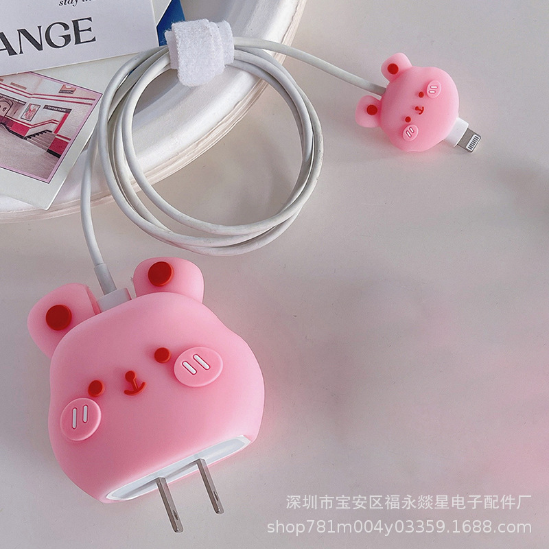 数据线保护套适用苹果充电器保护套芭芘充电头保护套充电线保护套