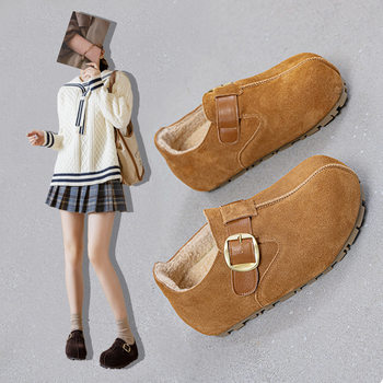 1810 Kapibala All-In-One Slip-On Lazy Birkenstock Shoes for Women, 2026 Autumn and Winter New Style, Fleece-Lined Warm Cotton Shoes