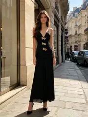 2026 New Summer Style Ladylike Style Banquet Suspender Strapless Pleated Design Champagne Color Skirt Dress Suit for Women