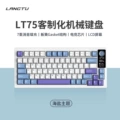 Lt75 sea salt (light blue/white/purple)/silver jade shaft