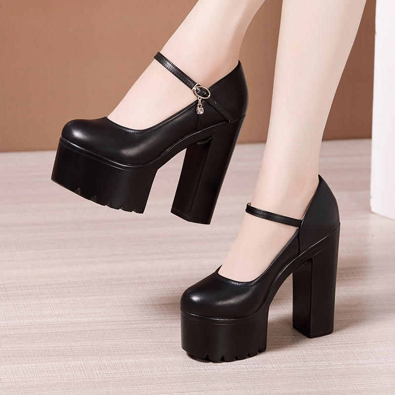 Mã B7762 Giá 920K: Giày Cao Gót Nữ Wudul Big Size Ngoại Cỡ Mũi Tròn Chống Nước Đế Cao Giày Dép Nữ Chất Liệu G03 Sản Phẩm Mới, (Miễn Phí Vận Chuyển Toàn Quốc).