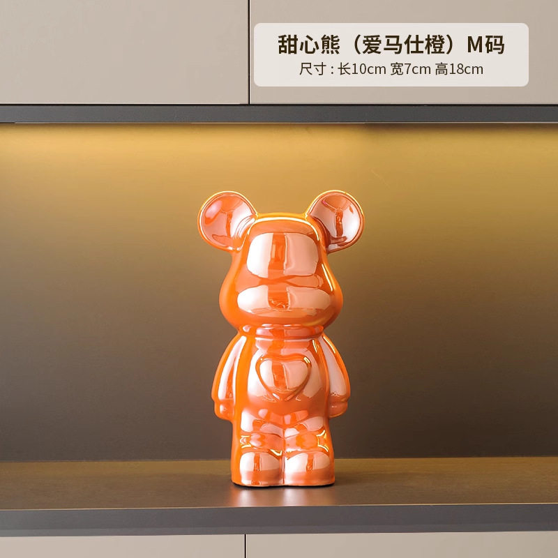 轻奢暴力熊家居展示柜高档摆件客厅电视柜酒柜玄关存钱罐装饰品