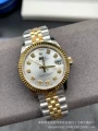 Diary women's watches with gold and white dotted diamonds