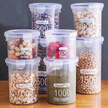 Large Sealed Transparent Plastic Sealed Jar Milk Powder Jar Food Jar Kitchen Grain Storage Box Storage Jar