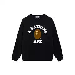 Cross-Border Export Wholesale Trendy Brand Bape Shark Ape Head Round Neck Sweatshirt One Piece Drop Shipping Autumn and Winter Terry Sweatshirt