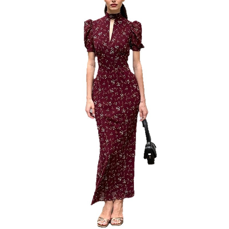 Elegant Floral Hollow Out Bodycon Dress for Women Spring Collection Perfect for Parties and Special Occasions Wholesale