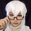 Anime COS Japanese Soft Girl Black Square Oval Half-Frame Glasses Metal Selfie Second Dimension Lower Half-Frame Glasses Frame