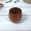 Carbonized Jujube Wood Japanese-Style Wooden Belly Cup Retro Wine Cup Wooden Cup Water Cup Jujube Wood Japanese-Style Wooden Belly Cup